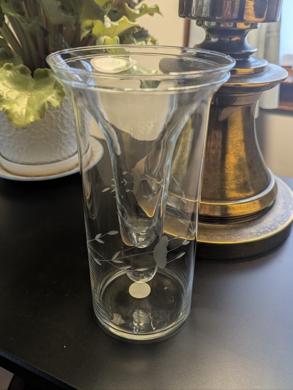 Princess House Heritage Crystal 2 Piece Vase